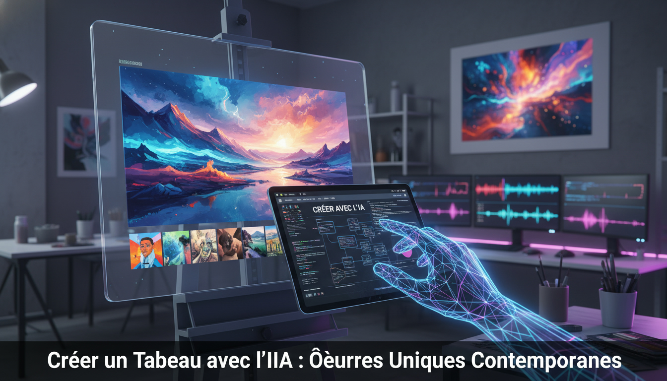 Créer un Tableau avec l’IA : Œuvres Uniques Contemporaines