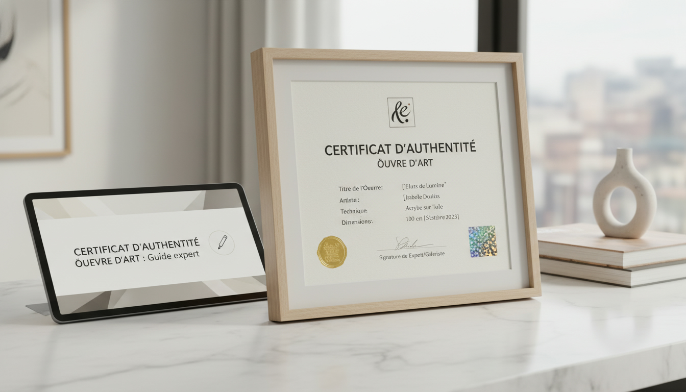 Certificat d’authenticité œuvre d’art : Guide expert